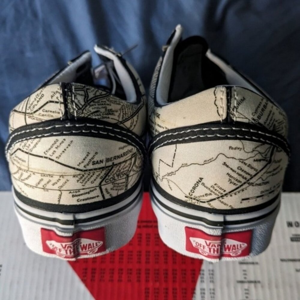 Vans MOCA Old Skool Women size 5 Frances Stark Los Angeles Maps Sneakers 012026 - Picture 8 of 11